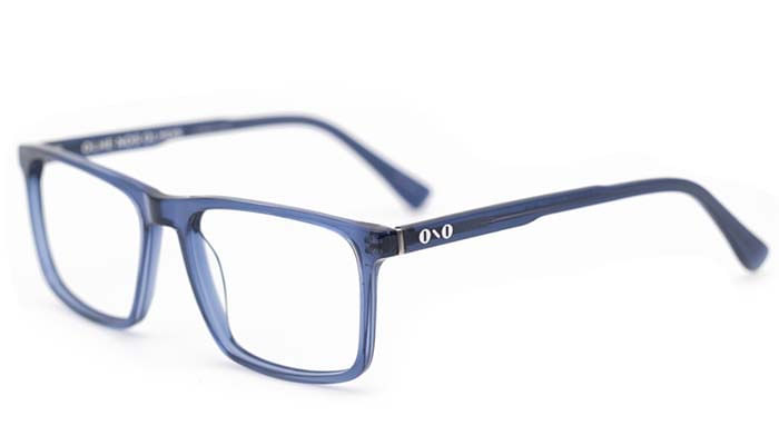 Armação de Óculos de Grau Ono, modelo ON0003, cor Azul translúcido, tamanho 57