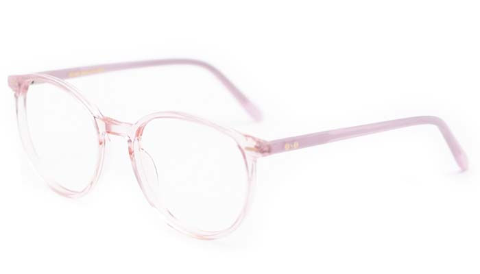 Armação de Óculos de Grau Ono, modelo ON0008, cor Rosa Translúcido, tamanho 53