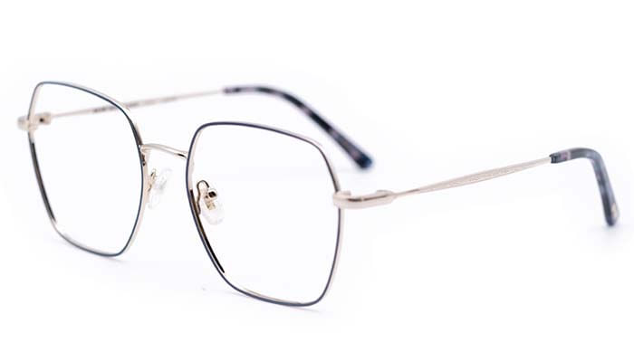 Armação de Óculos de Grau Ono, modelo ON6009, cor Azul Marinho com Dourado, tamanho 56