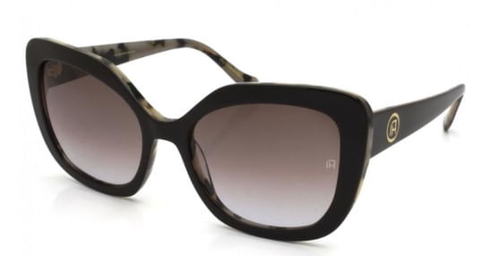 Óculos de Sol Feminino Ana Hickmann Quadrado AH90021 Cor Marrom Brilhante