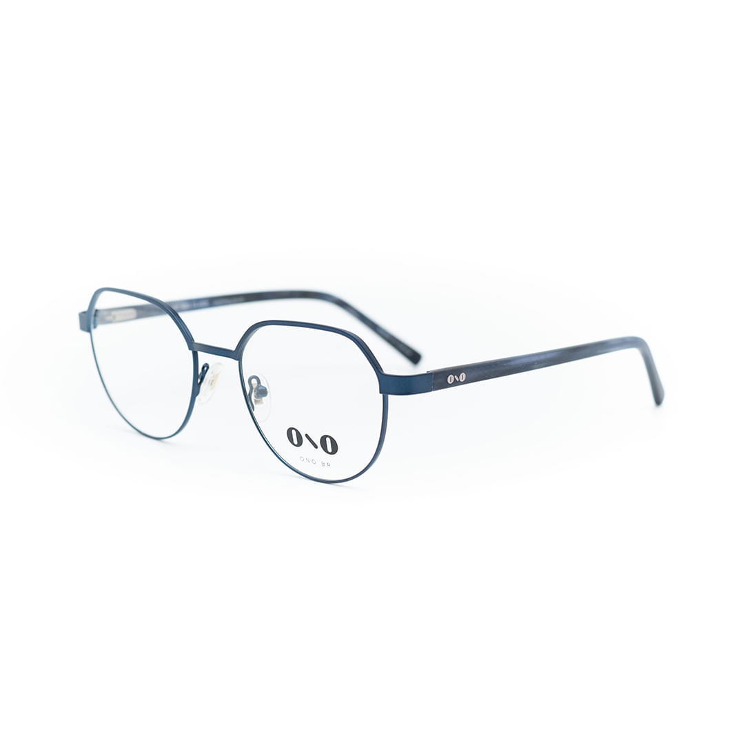 Armação de Óculos de Grau Ono, modelo ON6013, cor Azul Metálico, tamanho 51