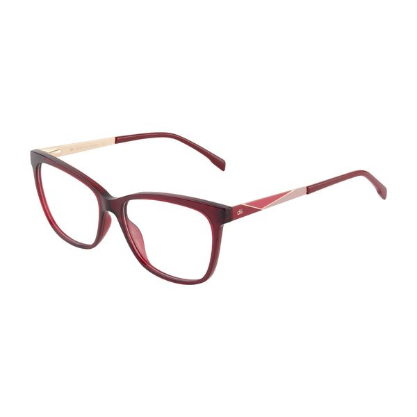 Armação de Óculos de Grau Dii Collection, modelo 1 1708, cor Vermelho, tamanho 56