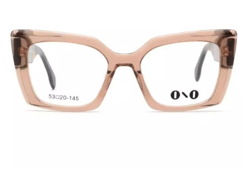 Encontraproduto.com.br - Armação de Óculos de Grau Ono, modelo ON0015, cor Nude Translúcido, tamanho 53