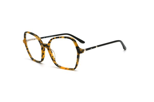 Armação de Óculos de Grau Dii Collection, modelo 1 9003, cor Demi Marrom com Preto, tamanho 54 Armação de Óculos de Grau Dii Collection, modelo 1 9003, cor Demi Caramelo com Preto, tamanho 54