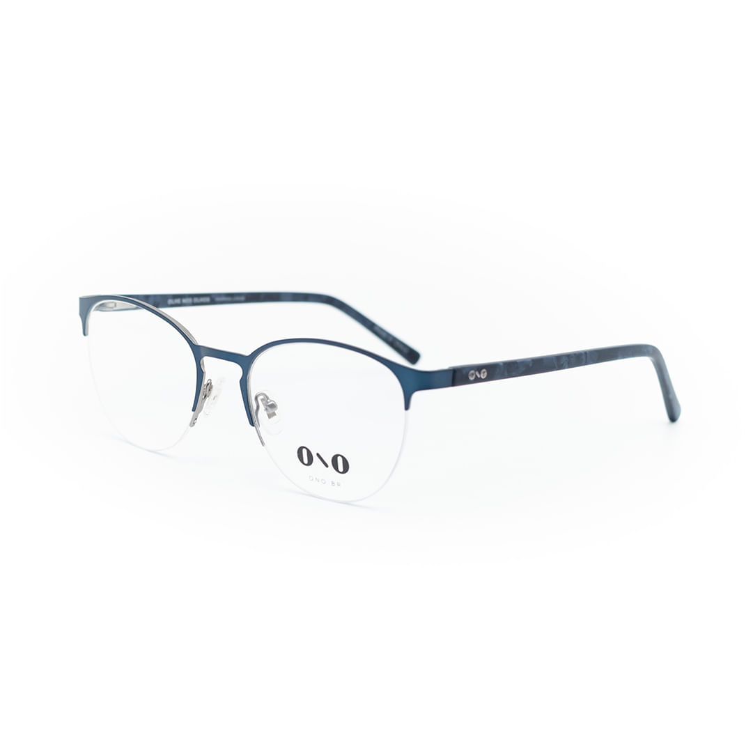 Armação de Óculos de Grau Ono, modelo ON6015, cor Azul Metálico, tamanho 54