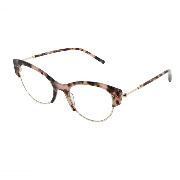Armação de Óculos de Grau Dii Collection, modelo 1 7021, cor Demi Rosa com Metal Dourado, tamanho 53