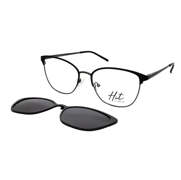 Óculos Clipon Hit, modelo 1 4292, cor Preto, tamanho 55