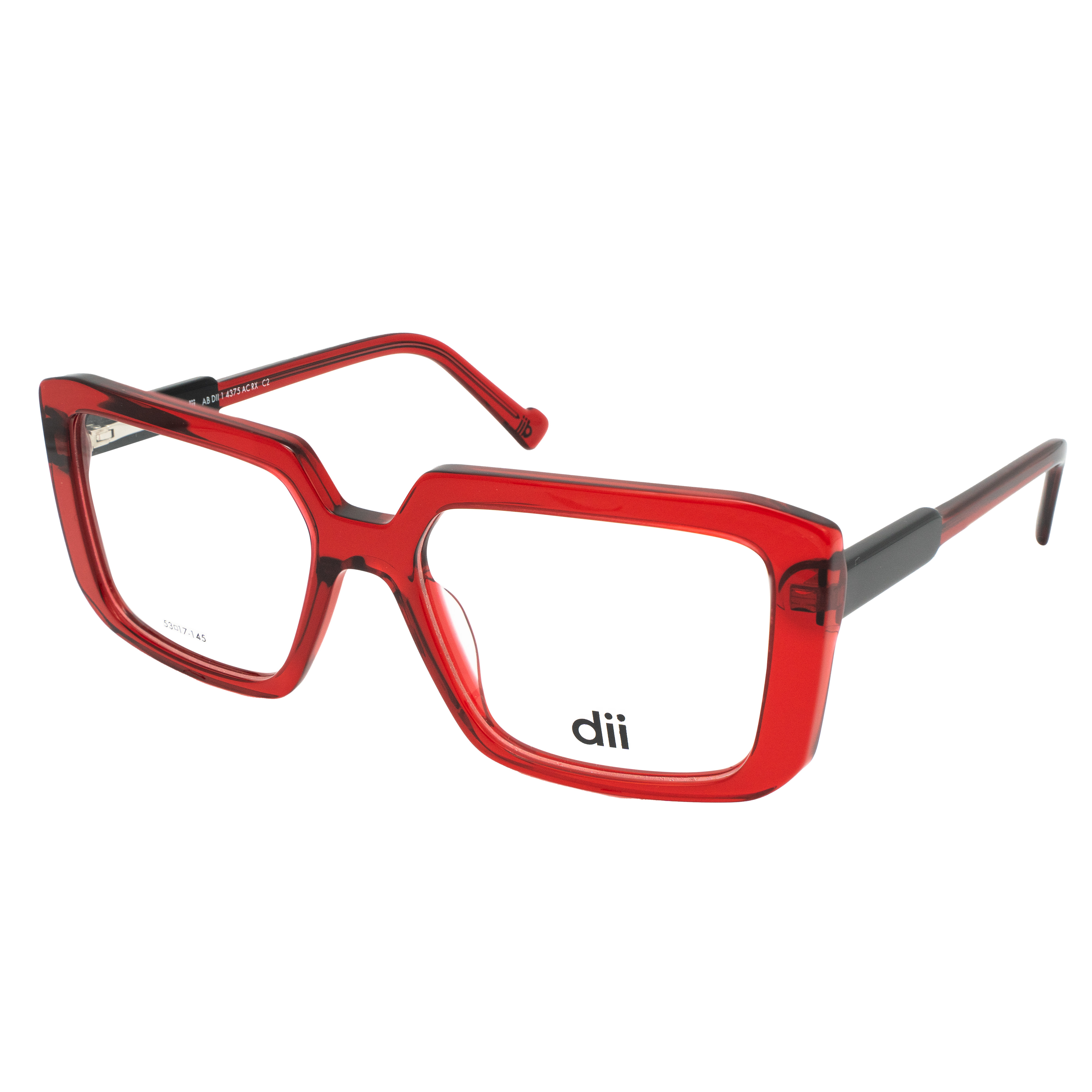 Armação para Óculos de Grau Feminino Dii Collection 1 4375 Vermelho e Preto