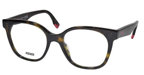 Armação de Óculos de Grau Fendi, modelo FE50023I, cor 001, tamanho 51