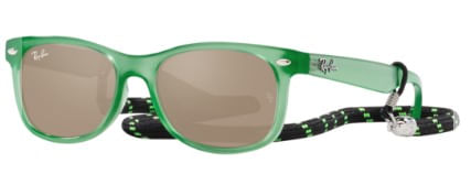 Óculos de sol Rayban Junior, modelo RJ9052S, cor Verde Opalino, tamanho 47