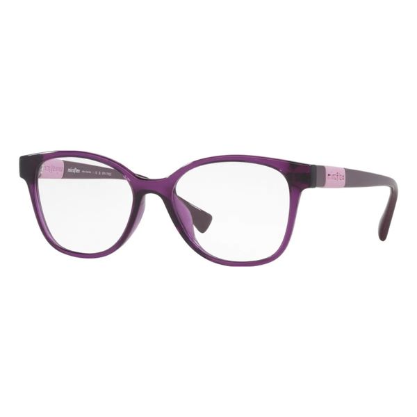 Armação de Óculos de Grau Infantil Gatinho Miraflex Mf4022 Roxo Translúcido