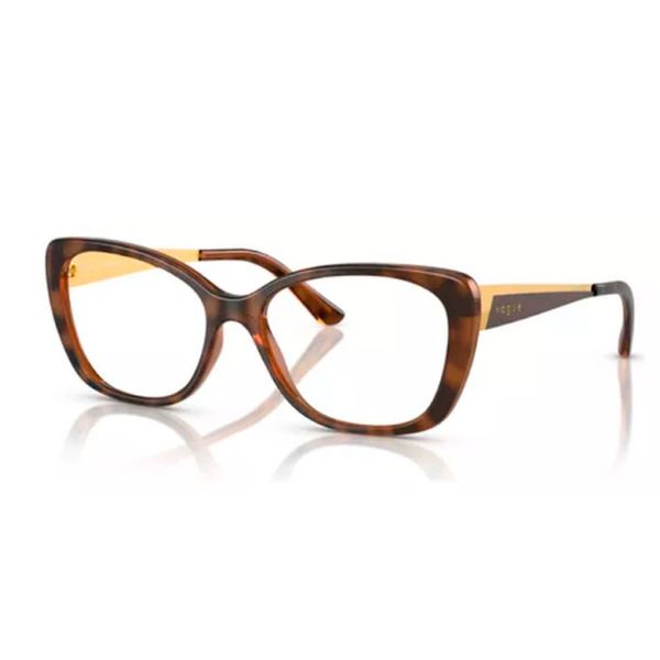 Armação de Óculos de Grau Feminina Vogue Retangular VO5587L W656 Cor Havana