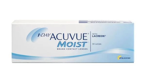 Lentes de Contato 1-Day Acuvue Moist com Lacreon 30 Unidades -1,25