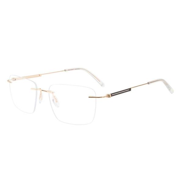 Armação de Óculos de Grau Masculino Bulget Quadrado BG2151M Cor Dourado e Preto