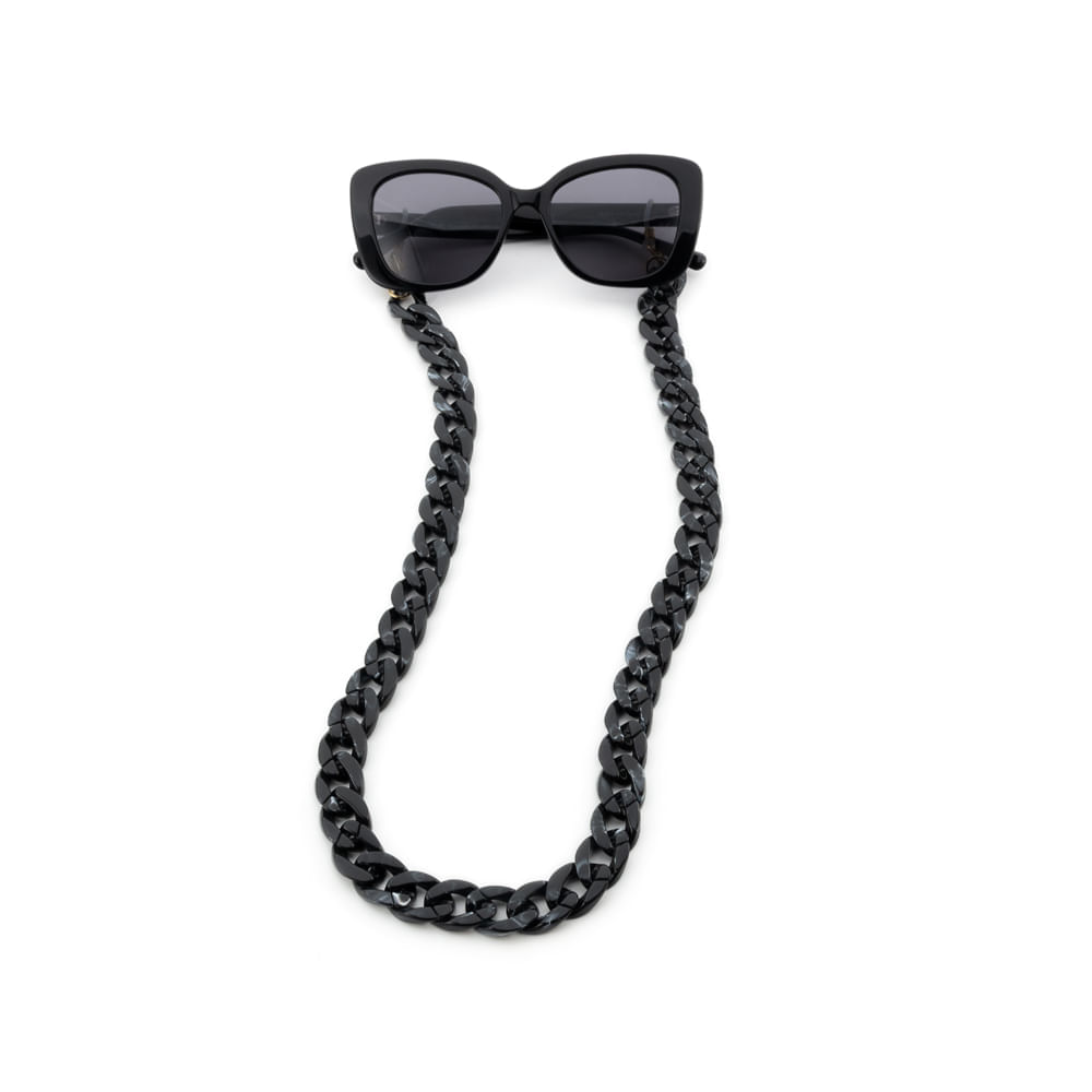 Corrente para Óculos Dii Collection Cor Preta Marmorizada