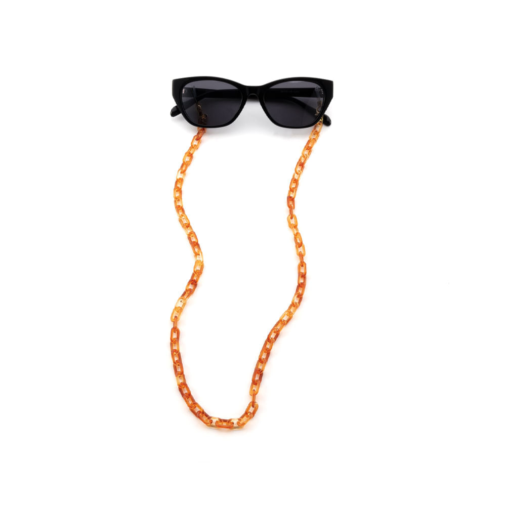 Corrente para Óculos Dii Collection Cor Demi Laranja
