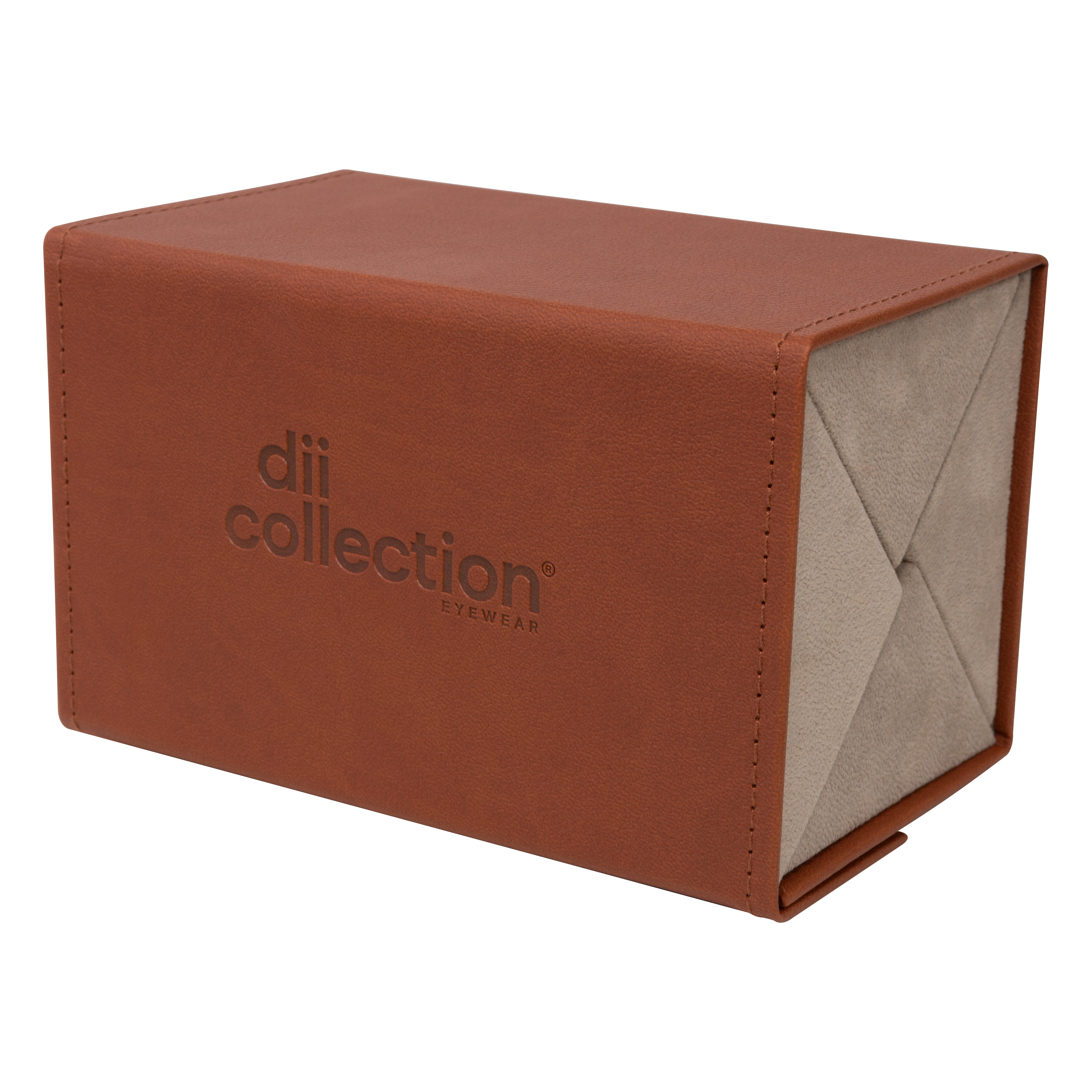 Estojo para Óculos Dii Collection c/ 4 compartimentos na Cor Caramelo