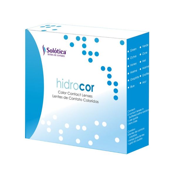Kit de Lentes de Contato Hidrocor Anual Cor Ice 1 Par -5,00