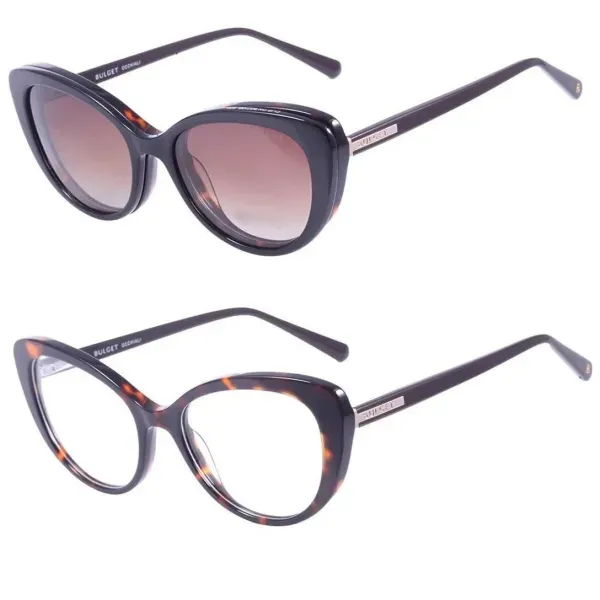 Armação de Óculos de Grau Feminina Bulget Gatinho BG7156 Cor Demi Marrom