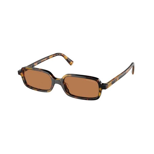 Óculos de Sol Feminino Miu Miu Retangular MU 11Z Cor Havana Mel