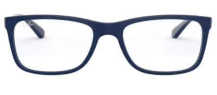Kit Óculos de Grau Unissex Ray-Ban Quadrado RX7027L Cor Azul com Lente Filtro Azul