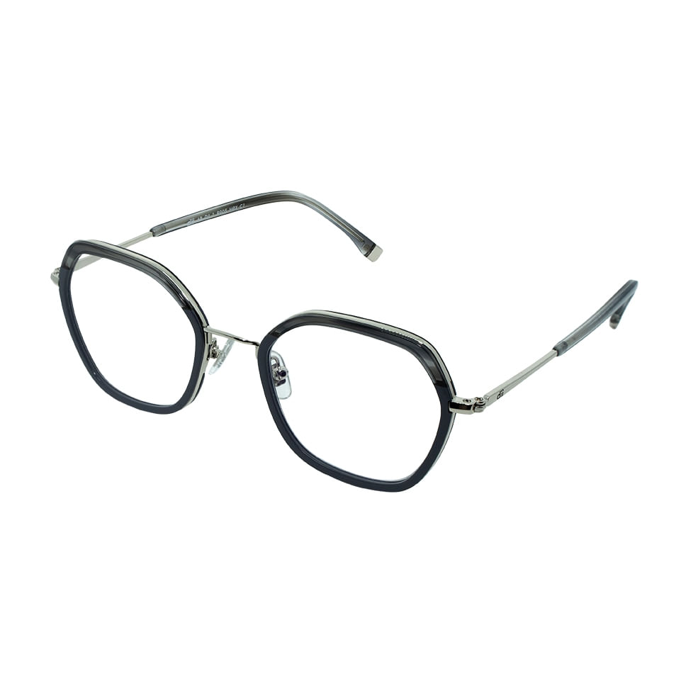 Armação para Óculos de Grau Feminino Dii Collection 1 8906 Preto com Demi Amarelo