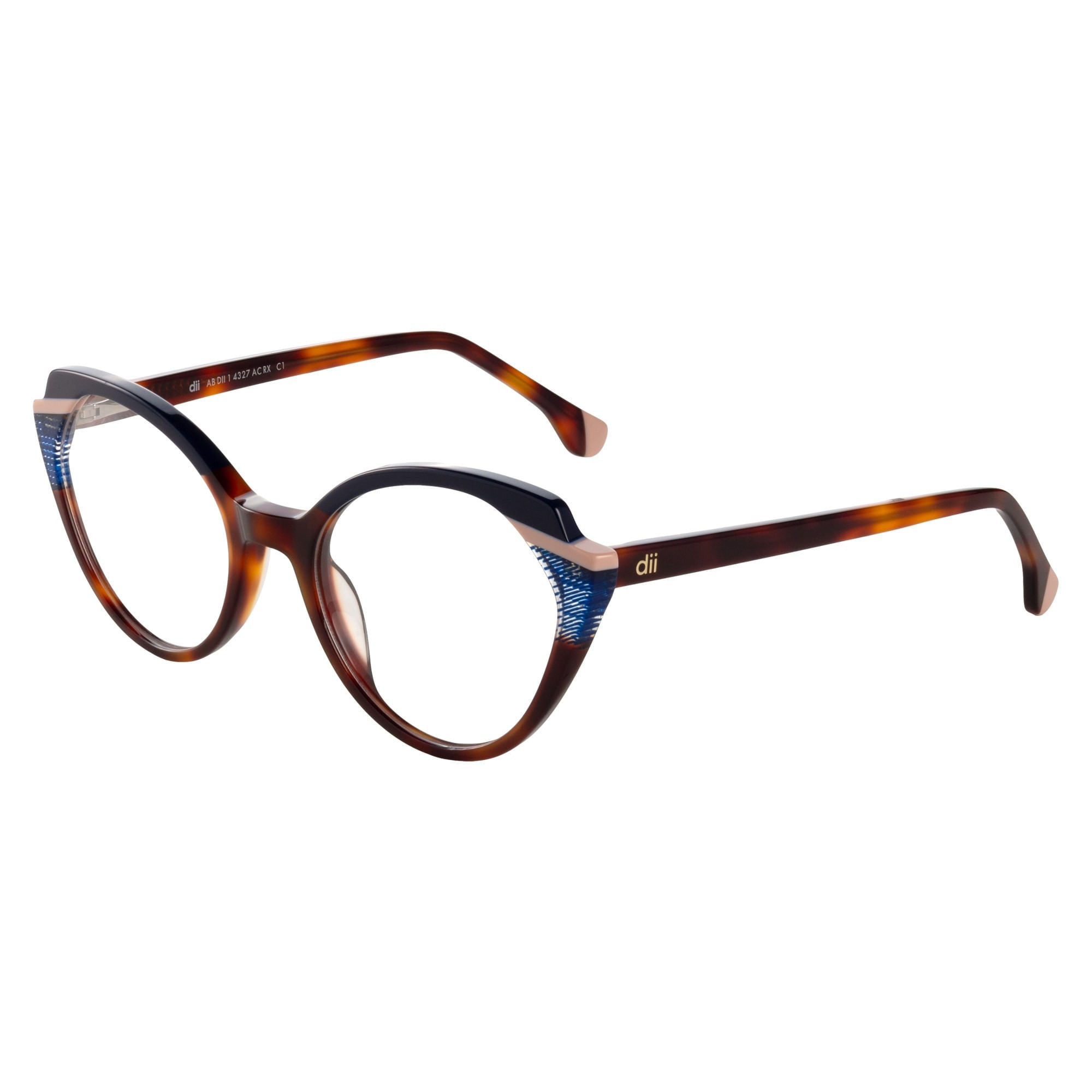 Armação para Óculos de Grau Feminino Dii Collection RDII14327C1 Demi Marrom