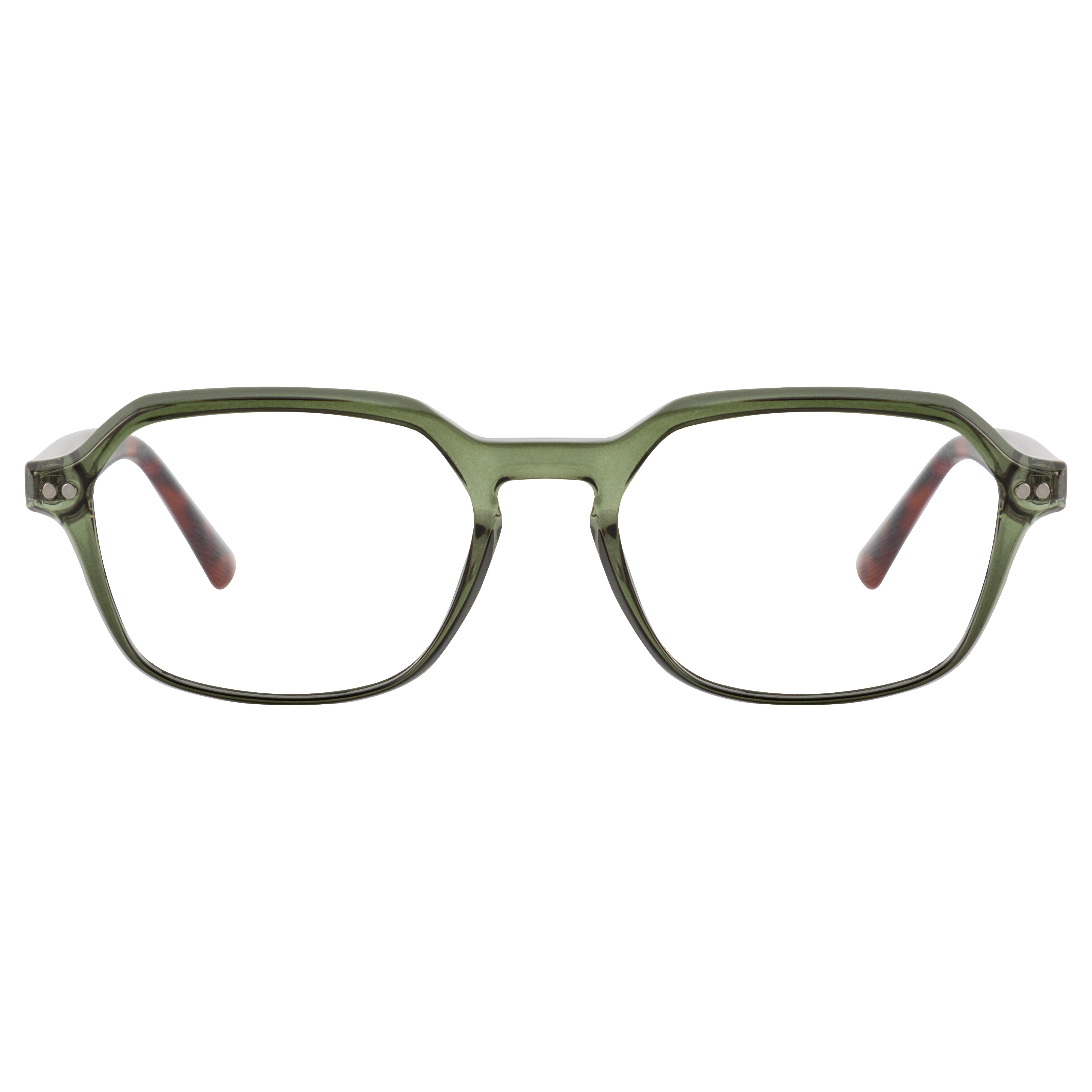 Armação para Óculos de Grau Masculino DNZ RDNZ24202C3 Demi Cristal Verde