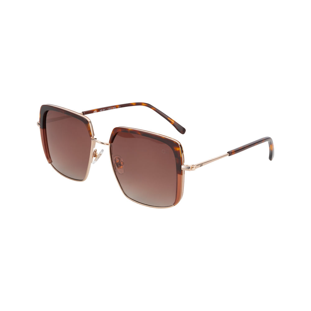 Óculos de Sol Feminino Dii Collection SOL 1002 Demi Marrom
