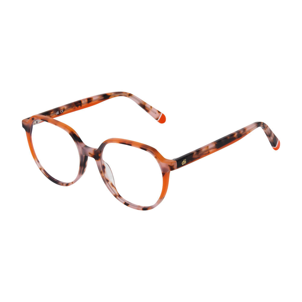 Armação para Óculos de Grau Feminino Dii Collection 5511 Laranja com Demi Laranja