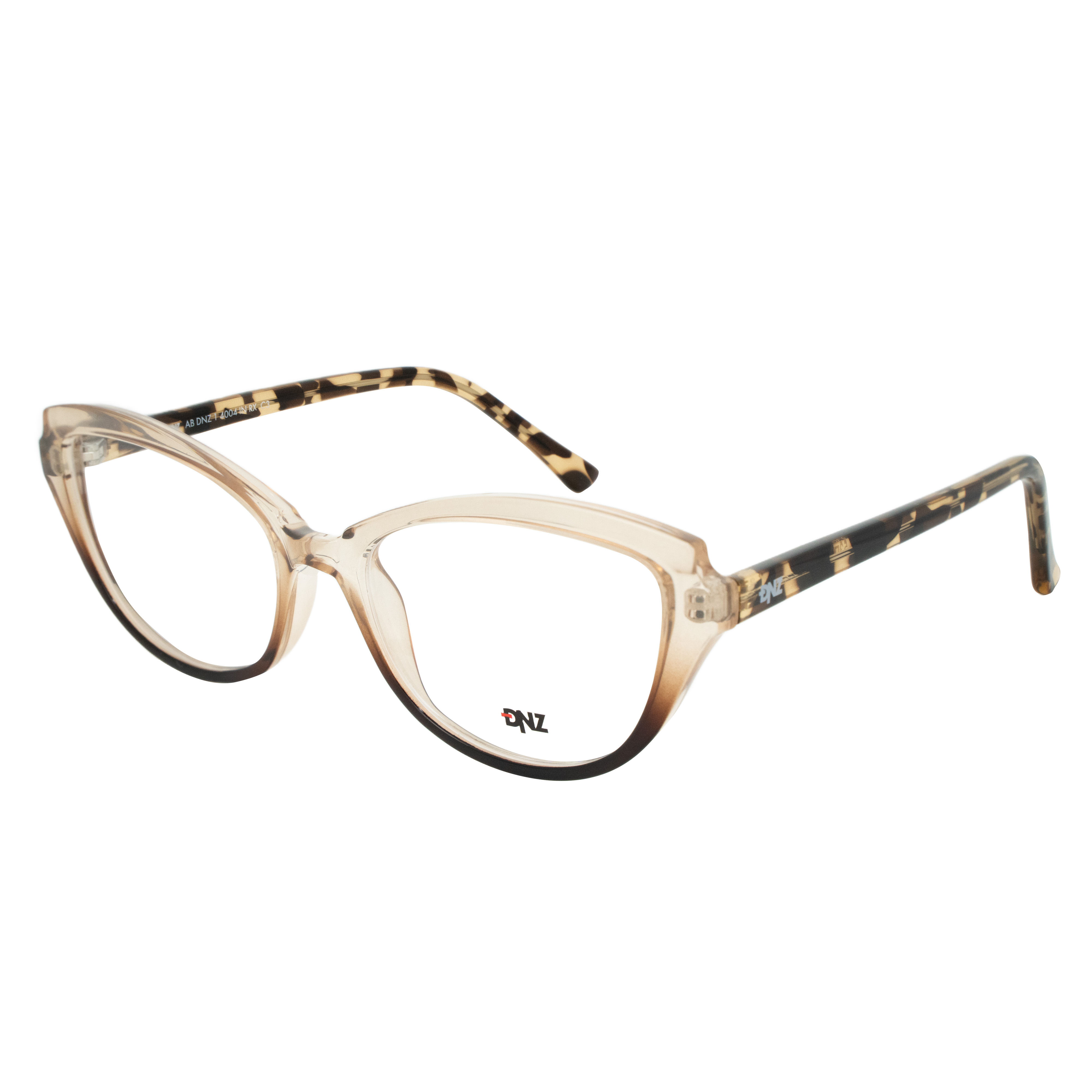 Armação para Óculos de Grau Feminino DNZ 1 4004 Marrom Cristal