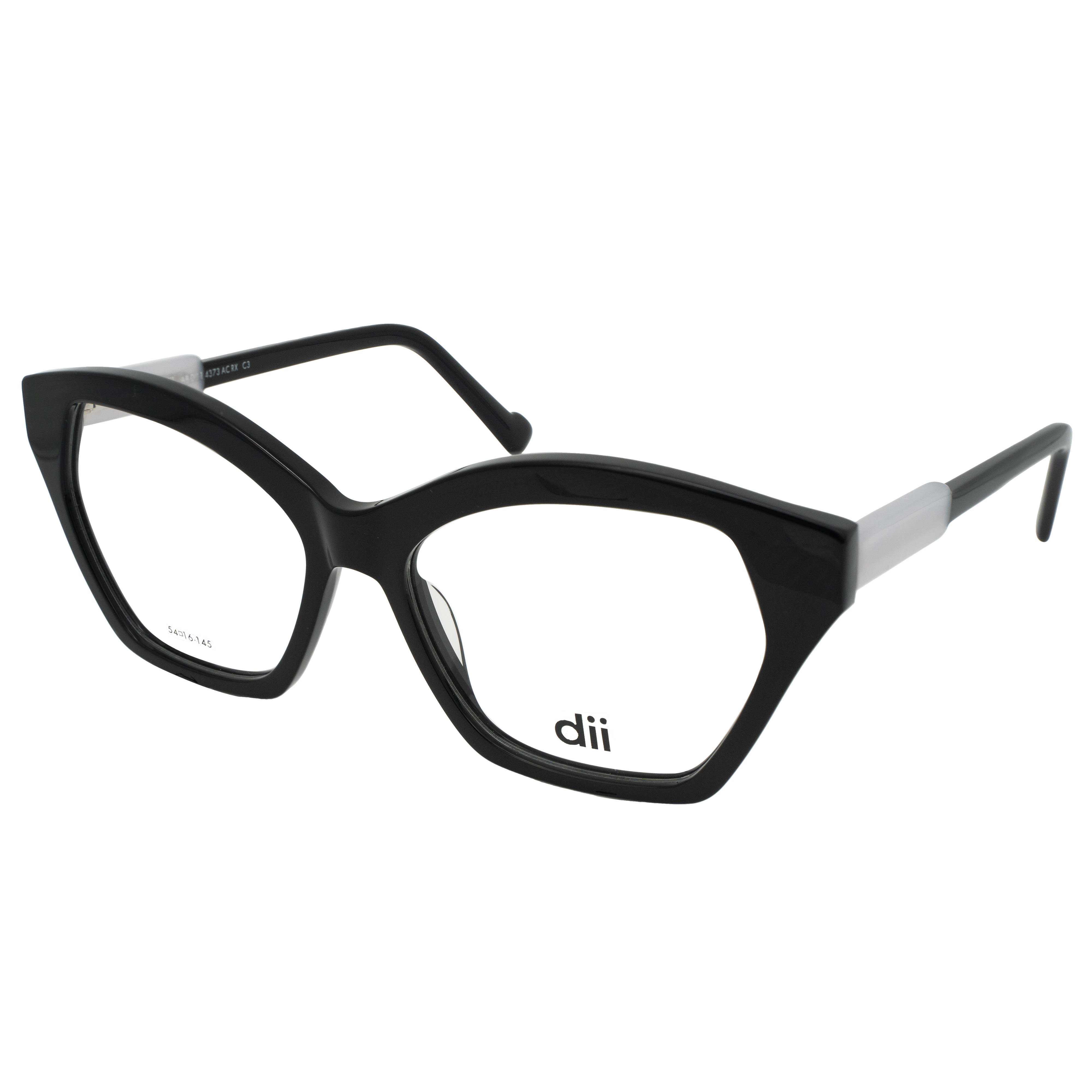 Armação para Óculos de Grau Feminino Dii Collection 1 4373 Preto e Branco