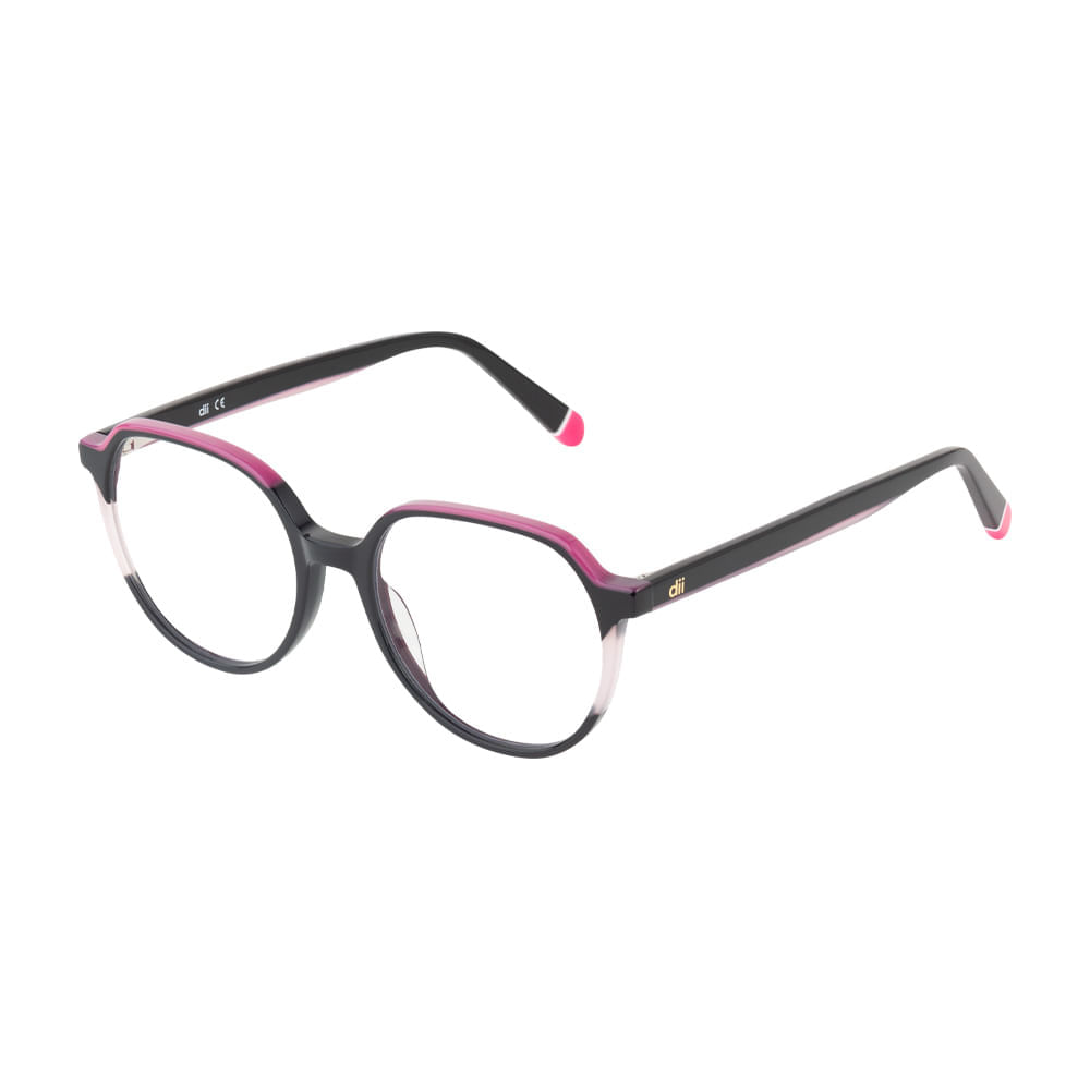 Armação para Óculos de Grau Feminino Dii Collection 5511 Preto com Roxo