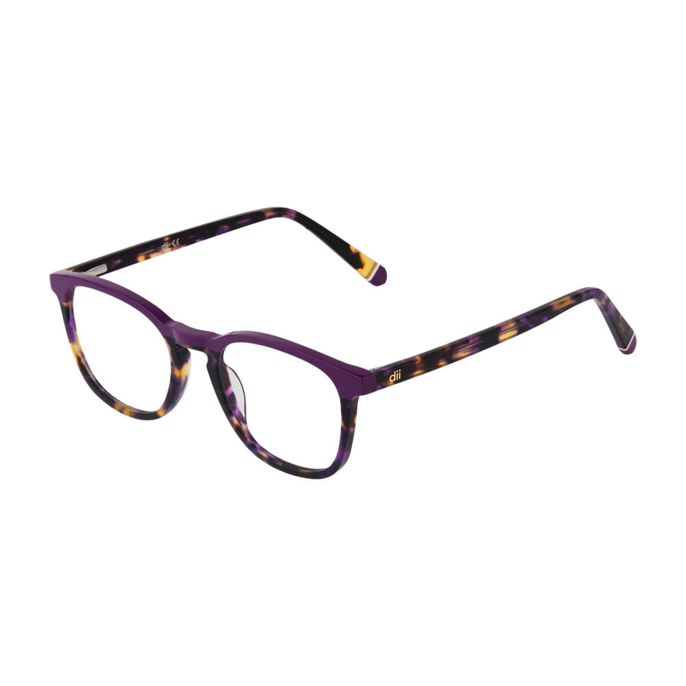 Armação para Óculos de Grau Feminino Dii Collection 5509 Roxo com Demi Roxo