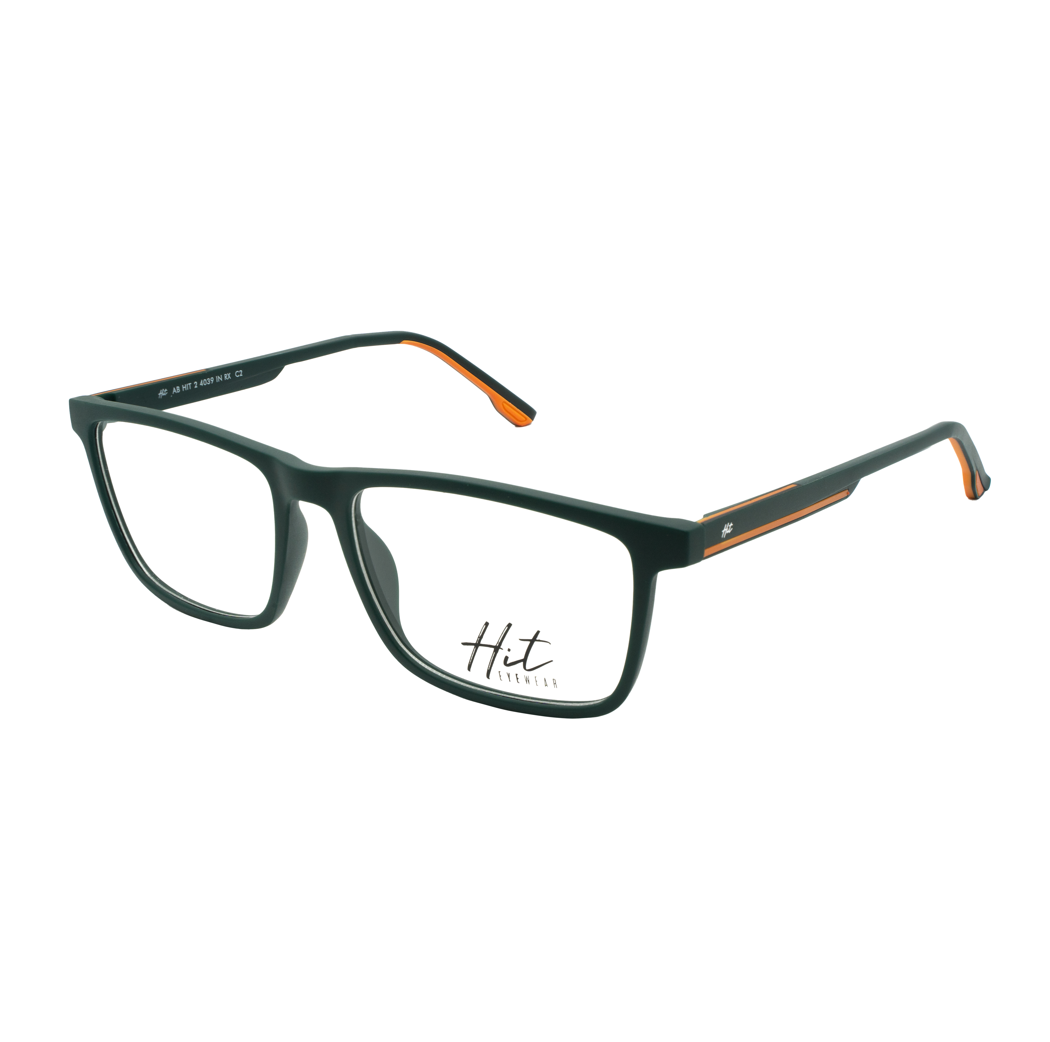 Armação para Óculos de Grau Masculino Hit 2 4039 Verde com Laranja