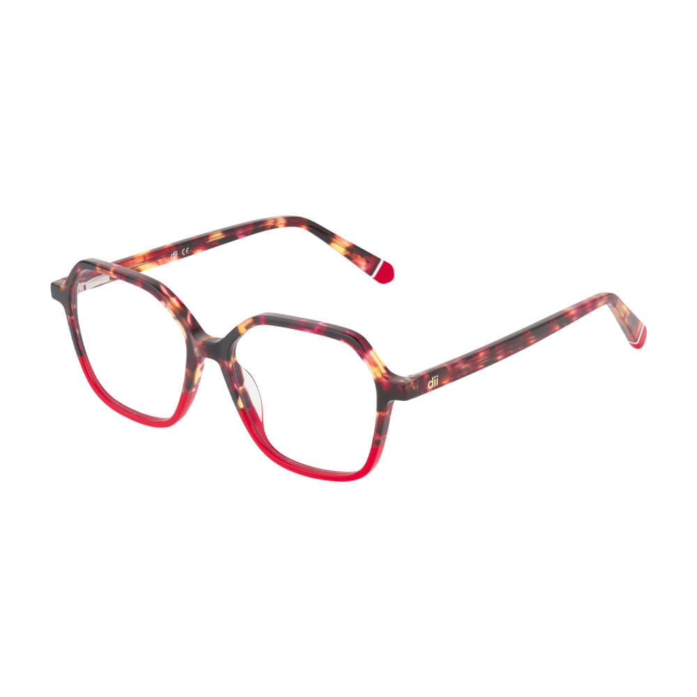 Armação para Óculos de Grau Feminino Dii Collection 5507 Demi Vermelho com Vermelho