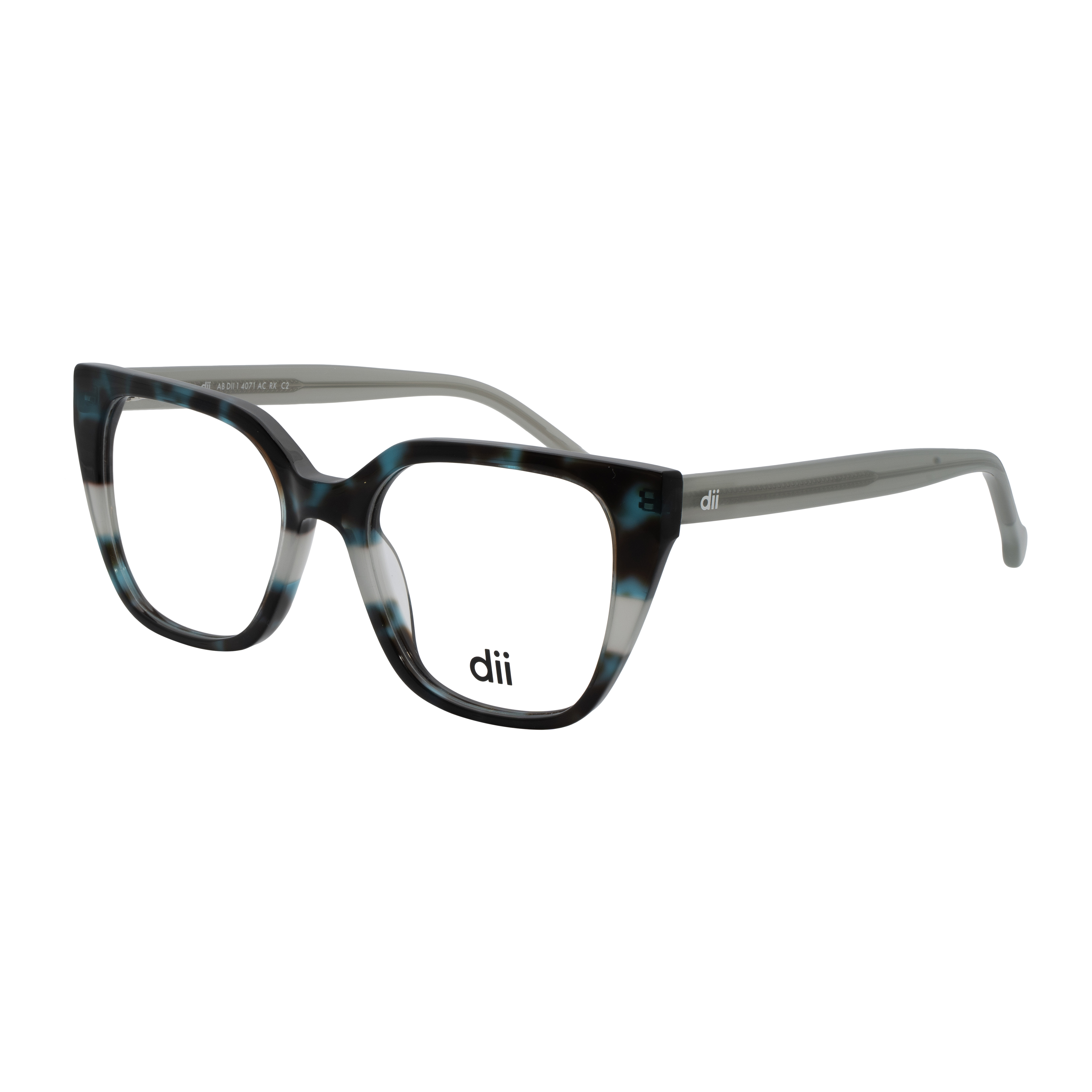 Armação para Óculos de Grau Feminino Dii Collection 4071 Cinza Cristal com Demi Azul Armação para Óculos de Grau Feminino Dii Collection 4071 Cin
