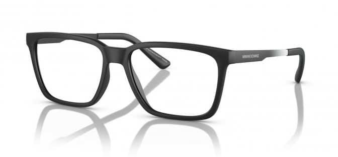 Armação de Óculos de Grau Masculino Armani Exchange AX3103 Preto Fosco