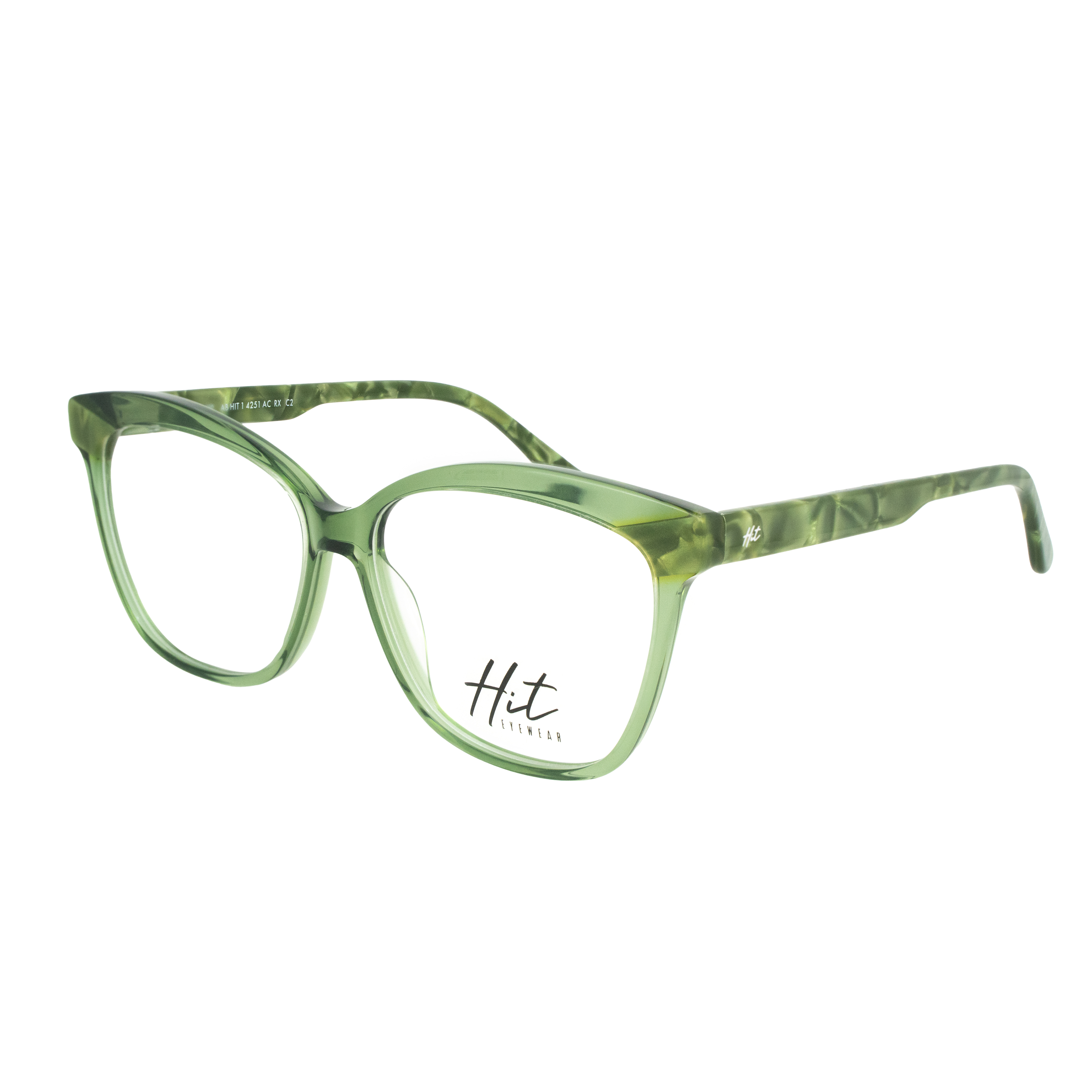 Armação para Óculos de Grau Feminino Hit 1 4251 Verde Marmorizado Armação para Óculos de Grau Feminino Hit 1 4251 Verde Marmori