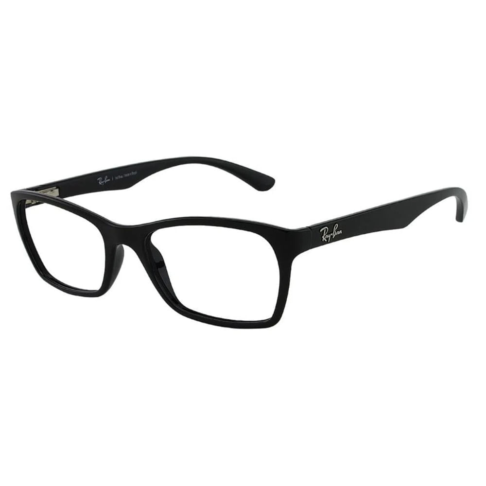 Armação de Óculos de Grau Ray Ban, modelo RX7033L, cor Preto, tamanho 52