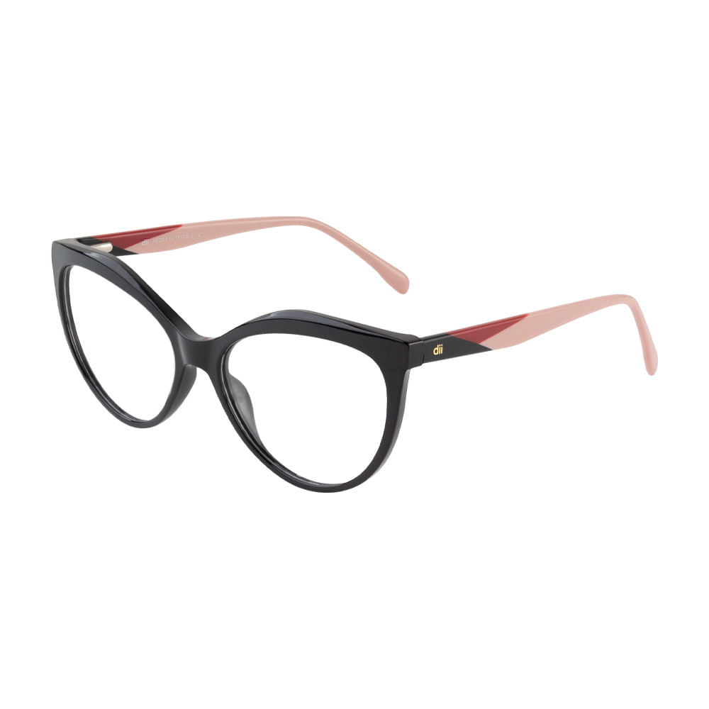 Armação para Óculos de Grau Feminino Dii Collection 1 1712 Preto