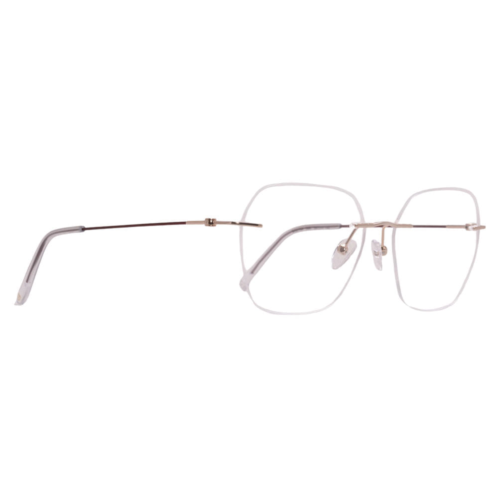 Armação de Óculos de Grau Feminina Bulget Quadrado BG2154 Cor Dourado