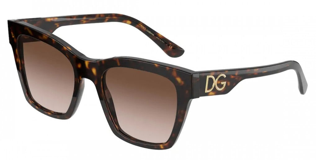 Óculos de sol Dolce & Gabanna, modelo DG4384, cor 502/13, tamanho 53