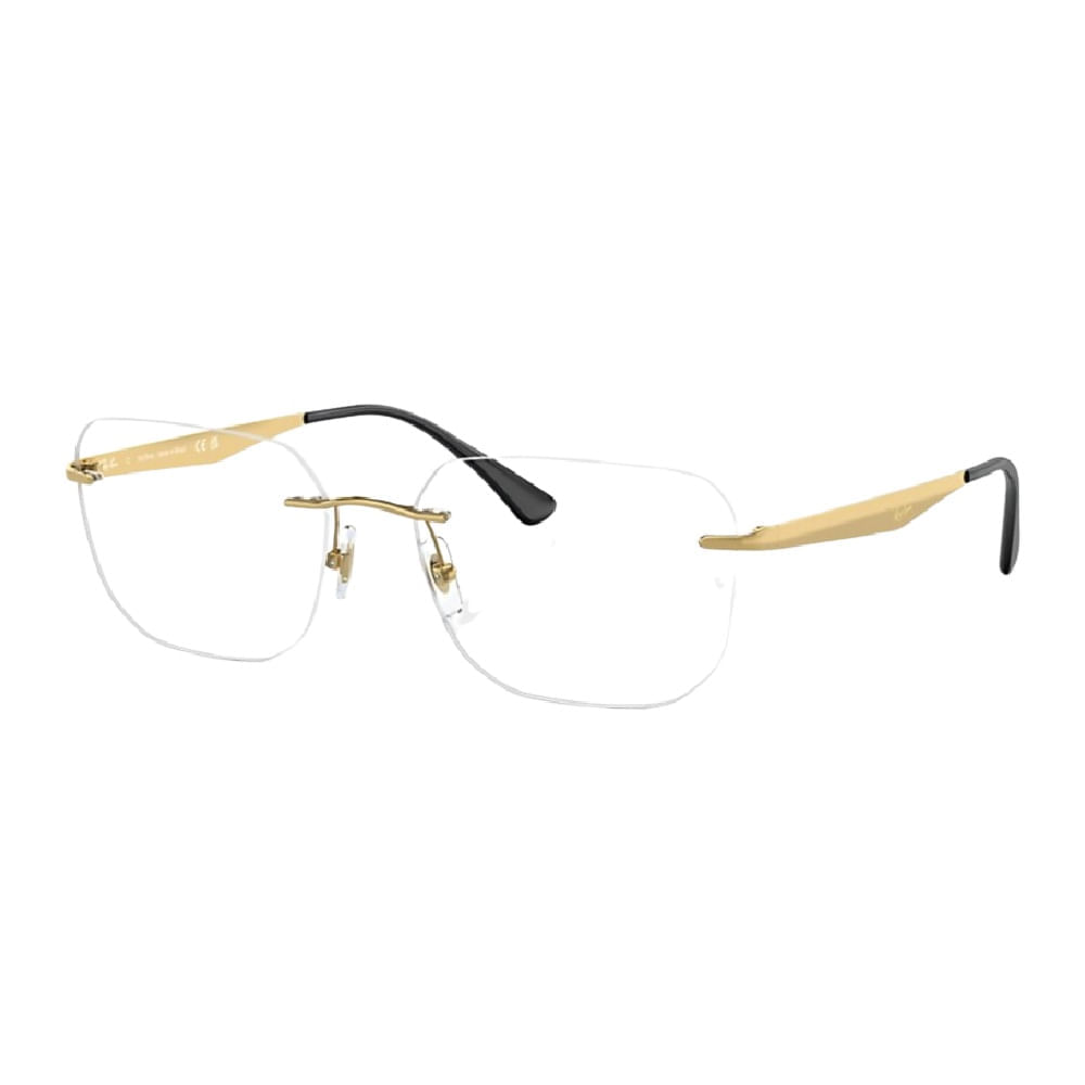 Armação de Óculos de Grau Ray Ban, modelo RX6468L, cor Dourado, tamanho 56