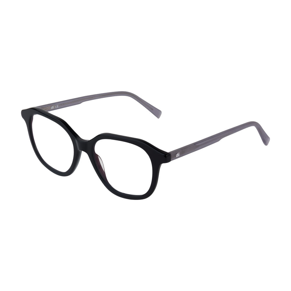 Armação para Óculos de Grau Unissex Dii Collection 5505 Preto e Cinza Armação para Óculos de Grau Unissex Dii Collection 5505 Preto e Cin