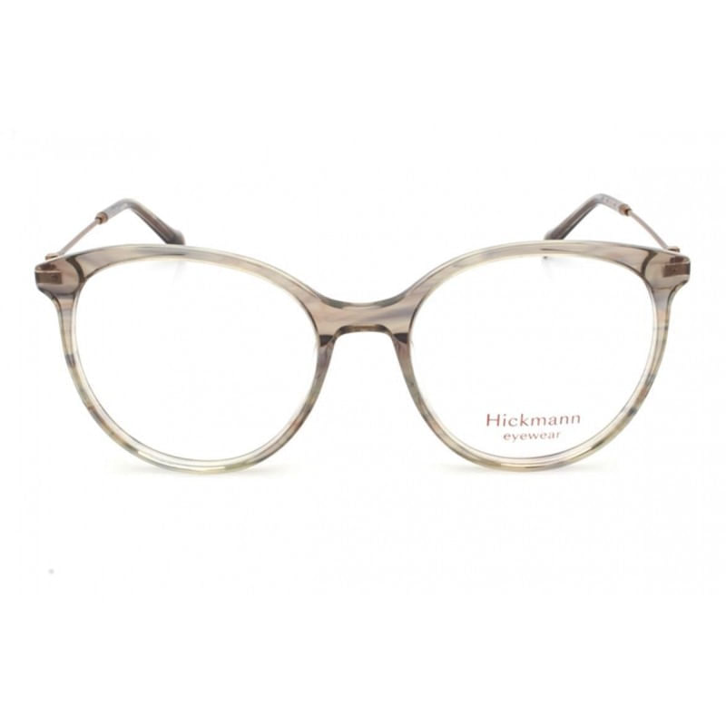 Armação de Óculos de Grau Feminina Hickmann HI60007 Oval Cinza Armação de Óculos de Grau Feminina Hickmann HI60007 Oval Cin