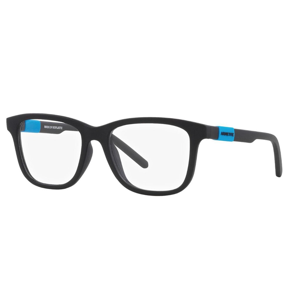 Armação de Óculos de Grau Arnette, modelo AN7226, cor Preto e Azul, tamanho 49 Armação de Óculos de Grau Arnette, modelo AN7226, cor Preto e A