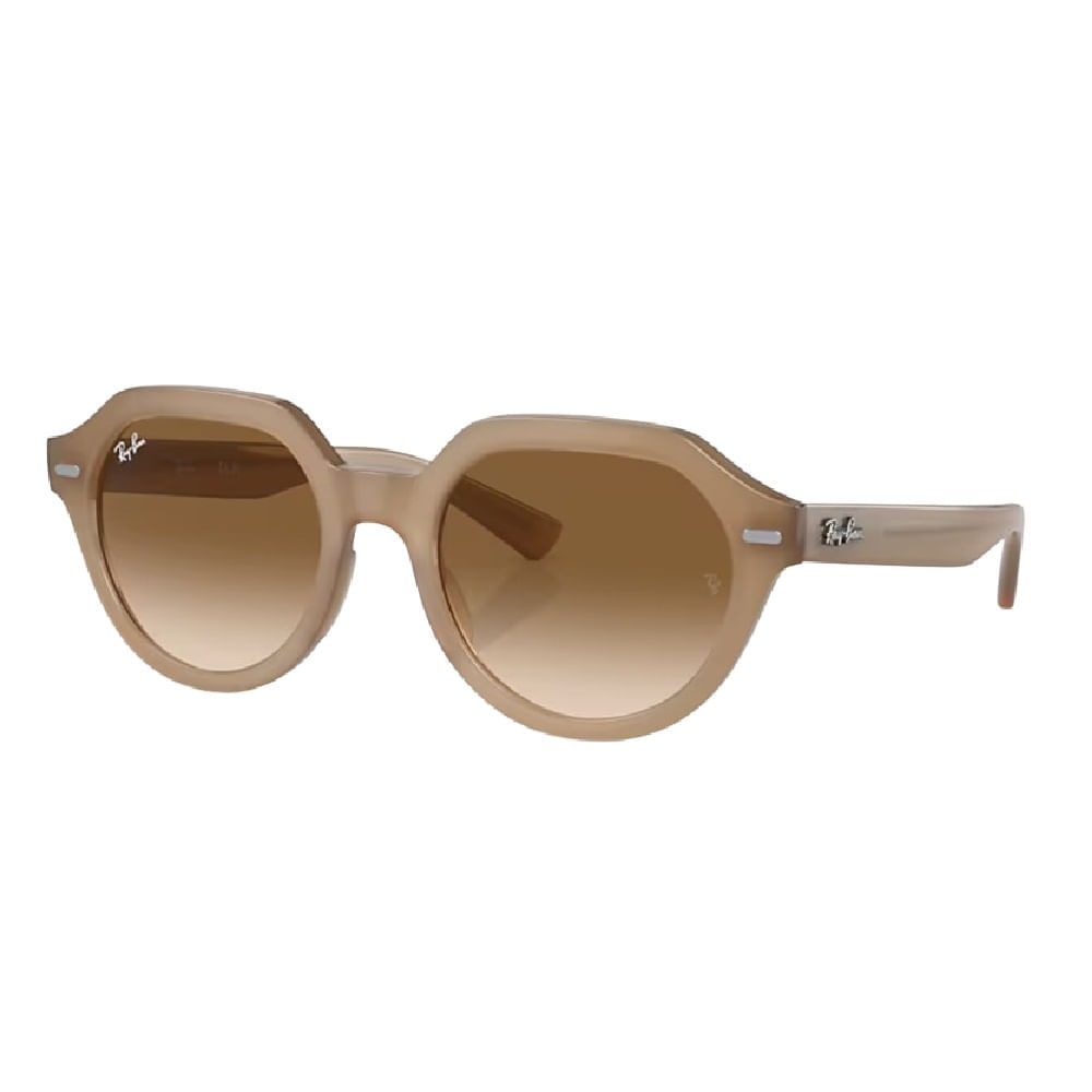 Óculos de Sol Feminino Ray-Ban Redondo RB4399 cor Bege
