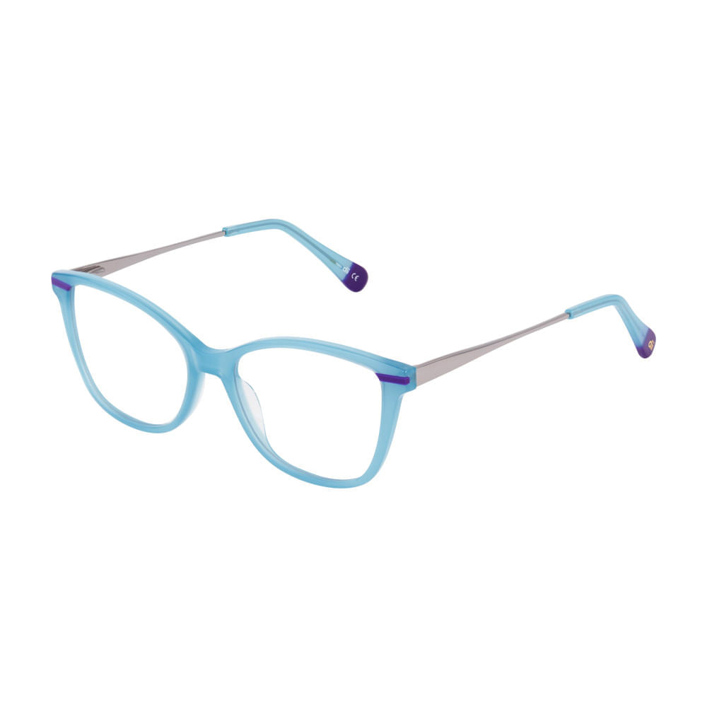 Armação para Óculos de Grau Feminino Dii Collection 5513 Azul com Roxo Armação para Óculos de Grau Feminino Dii Collection 5513 A