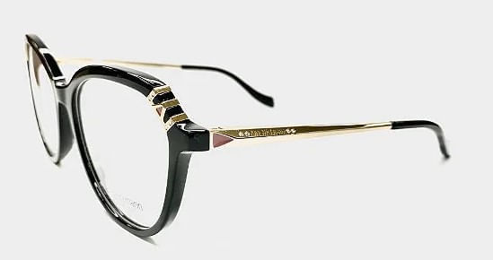 Armação de Óculos de Grau Ana Hickmann, modelo AH60044, cor A01, tamanho 53